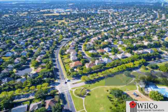 Aerial view of Williamson County neighborhoods